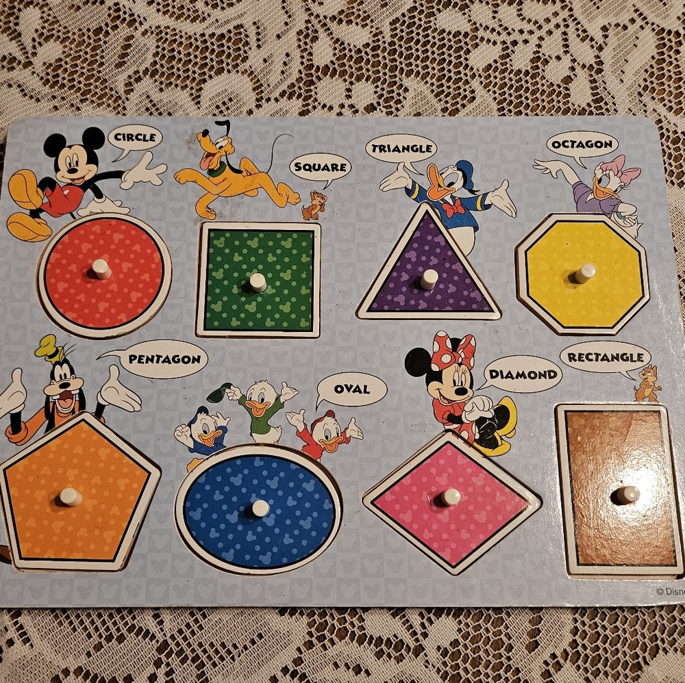 7 PUZZLES - DISNEY SHAPES - CURIOUS GEORGE - MELISSA & DOUG - NOAH'S ARK - #'S - Picture 3 of 8